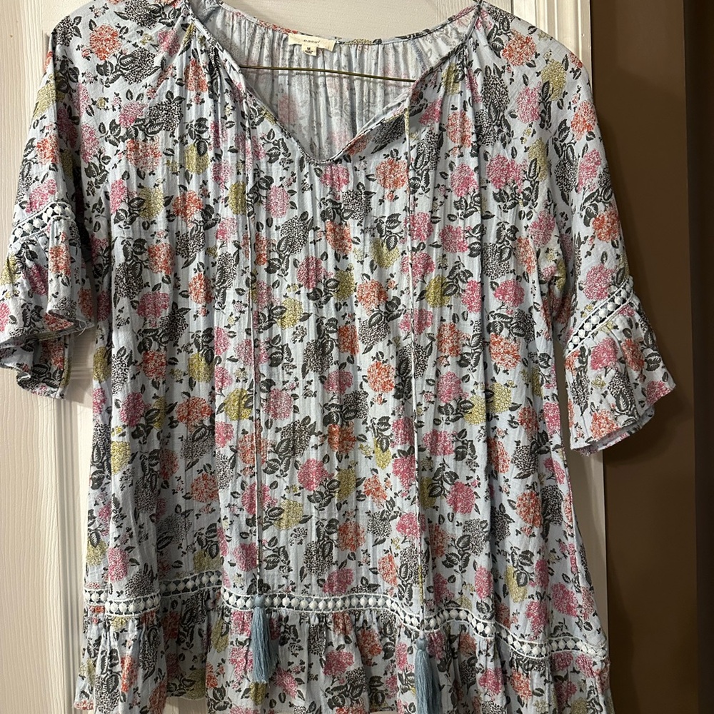 Easel Multicolor Floral Blouse